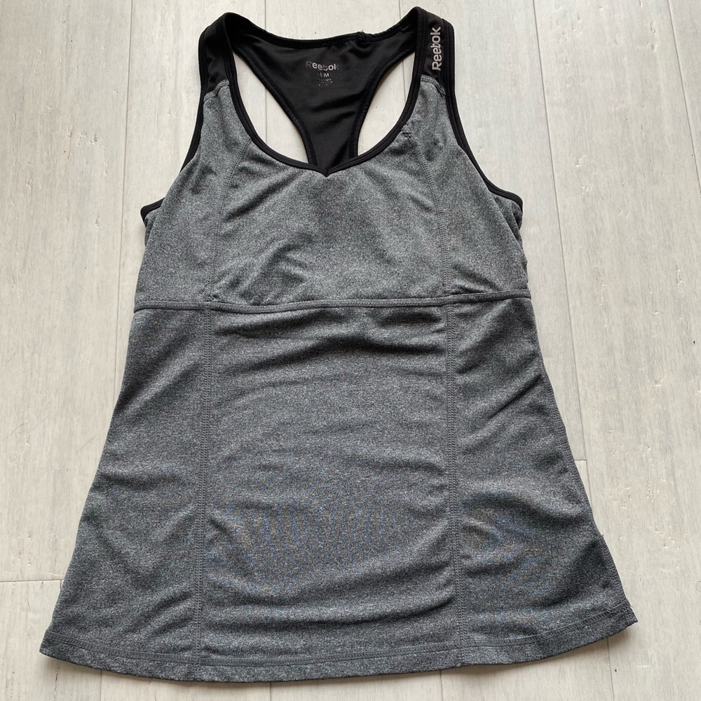 Cute Grey Reebok Athletic Tank Top Medium